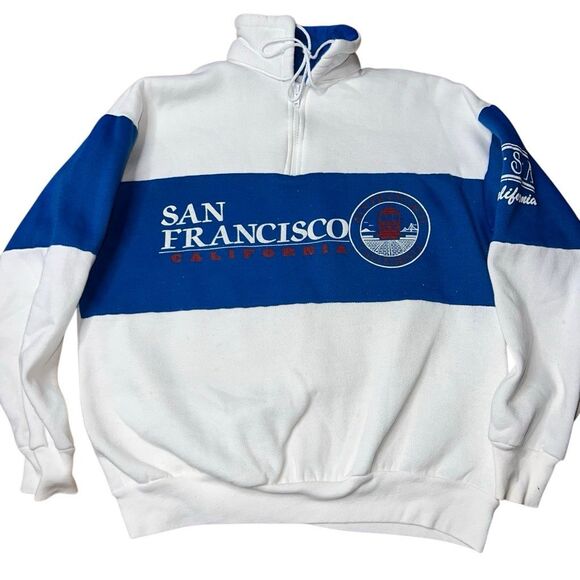 Vintage 80s 90s San Francisco California Souvenir Pullover Medium Made In USA - Picture 2 of 4